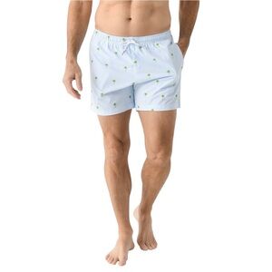 BERMIES MEN'S PALM STRIPES SWIM TRUNK SIZE M EUC